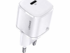 Usams nabíjačka USAMS Load. sieť. 1xUSB-C T36 mini 20W (iba hlava) PD3.0 Fast Charging biela / biela CC124TC02 (US-CC124)