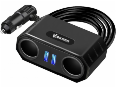 Vakoss Automobile Power Adapter Black Auto