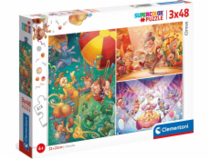 Clementoni Puzzle 3x48 Super Color Te Circus