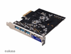 AKASA síťová karta USB 3.2 HOST card, 10Gbps USB 3.2 Gen 2 Type-C and Type-A to PCIe Host Card