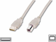 Digitus Připojovací kabel USB 2.0, typ A - B M / M, 1,8 m, šedy