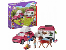 Schleich 42535 Dobrodružné auto s prívesom a koňom