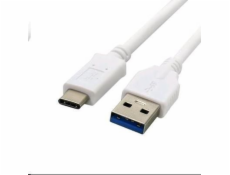 Kabel C-TECH USB 3.0 AM na Type-C kabel (AM/CM), 1m, bílý