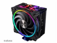 AKASA chladič CPU SOHO H4, Premium CPU cooler,4 Heatpipes,aRGB fan,Black fins