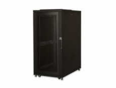 DIGITUS 26U serverový stojan, Unique Series ocelové přední dveře 1340x600x1000 mm s plexi sklem, černé (RAL 9005)