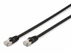 CAT 6 S-FTP outdoor patch cable, Cu, PE, AWG 27/7, length 3 m, black sheath color