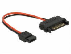 Delock Cable Power SATA 15 pin plug > Power Slim SATA 6 pin receptacle 10 cm