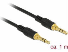 Delock Stereo Jack Cable 3.5 mm 3 pin male > male 1 m black