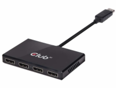 Club3D Video hub MST (Multi Stream Transport) DisplayPort na 4x DisplayPort, USB napájení