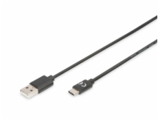 Digitus Připojovací kabel USB C na A  1,8 m, 3A, 480 MB, verze 2.0