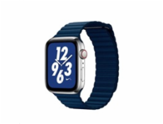 COTEetCI kožený magnetický řemínek Loop Band pro Apple Watch 38 / 40mm tmavě modrý