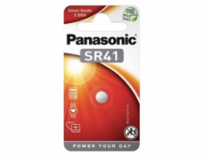 PANASONIC Stříbrooxidové - hodinkové baterie SR-41EL/1B 1,55V (Blistr 1ks)