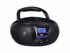 Přehrávač Trevi, CMP 581 DAB BK, přenosný CD/MP3 přehrávač, přehrává CD-R/RW, digitální tuner s podporou příjmu DAB, DAB+, FM RSD, USB, AUX IN, síť/baterie