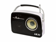 Rádio Akai, 9204487 | APR-11B BLACK, v retro stylu