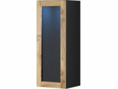 Cama cabinet VIGO 90 glass 90/35/32 black/wotan oak