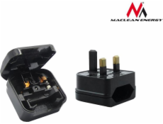 Maclean MCE71 cestovný adapter UK na EU čierný 