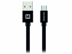 Swissten Kabel Textile Micro Usb 3,0M Bk