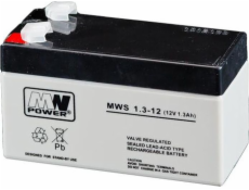 MPL MW POWER MWS 1.3-12 UPS batérie Lead-acid accumulator AGM Maintenance-free 12 V 1 3 Ah Black Grey