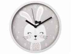 Hodiny Hama Lovely Bunny, dětské nástěnné, průměr 25 cm, tichý chod