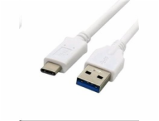 Kabel C-TECH USB 3.0 AM na Type-C kabel (AM/CM), 2m, bílý