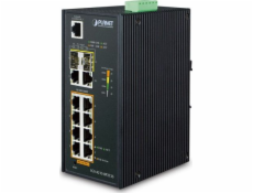 PLANET IGS-4215-8P2T2S network switch Managed L2/L4 Gigabit Ethernet (10/100/1000) Power over Ethernet (PoE) Blue  Silver