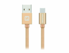 Swissten Kabel Textile Usb-C 1,2 M Zlatý