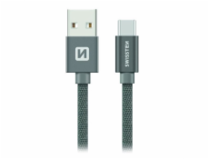 Swissten Kabel Textile Usb-C 2,0 M Šedý