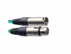 Stagg SMC3 CGR, kabel mikrofonní XLR/XLR, 3m, zelený