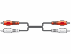 AV:link kabel 2x RCA samec - 2x RCA samec, 10m