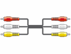 AV:link kabel 3x RCA samec - 3x RCA samec, 1.5m