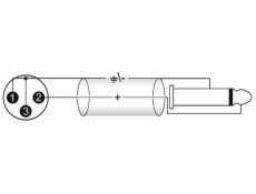 Kabel XK-50 XLR samec - Jack 6,3 mono, 5 m