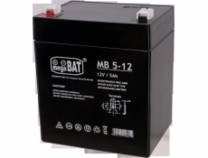 MPL megaBAT MB 5-12 UPS battery Sealed Lead Acid VRLA AGM 12 V 5 Ah Black