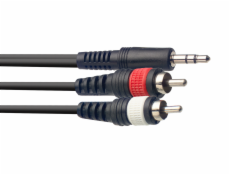 Stagg SYC6/MPS2CM E, kabel mini stereo JACK/2x RCA, 6m