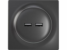 Fibaro FGWU-021-8 socket-outlet 2x USB Black