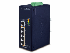 PLANET IGS-504HPT network switch Unmanaged L2 Gigabit Ethernet (10/100/1000) Power over Ethernet (PoE) Blue