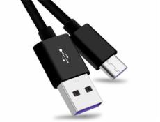 PremiumCord Kabel USB 3.1 C/M - USB 2.0 A/M, Super fast charging 5A, černá, 1m