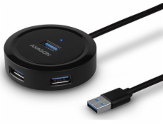 AXAGON HUE-P1A, 4x USB 3.2 Gen 1 ROUND hub, micro USB nap. konektor, kabel USB-A 30cm