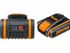 WORX 20V 2.0Ah Rechargeable Battery with Charge Indicator