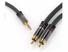 PREMIUMCORD kabel, Jack 3.5mm-2xCINCH M/M 5m