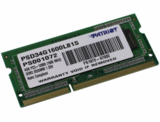 PATRIOT Ultrabook 4GB DDR3 1600MHz / SO-DIMM / CL11 / PC3-12800