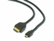 Kabel GEMBIRD HDMI-HDMI micro 1,8m, 1.3, M/M stíněný, zlacené kontakty, černý