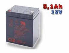 CSB Pb záložný akumulátor VRLA AGM 12V/5,1Ah (HR1221W F2)