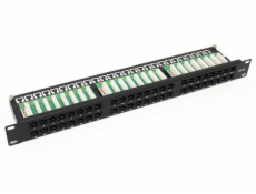 DATACOM Patch panel 19  UTP 48 port CAT5E LSA 1U BK (6x8p)