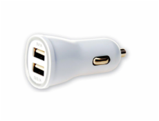 TECHLY 305281 Car USB charger 5V 1A/2.1A. 12/24V. two USB ports. white