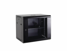 NETRACK 019-120-66-022 wall/hanging cabinet 19 12U/600 mm glass door black remov. side pan.