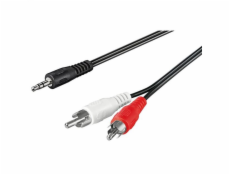 TECHLY 504402 Audio stereo cable Jack 3.5mm to 2x RCA M/M 50cm