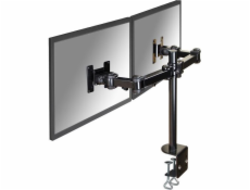 NEOMOUNTS BY NEWSTAR Monitor Dual-DeskMount 10-27inch clamp 2x8kg glossy black VESA75/100 Full motion Tilt Rotate Swivel Height 0-45