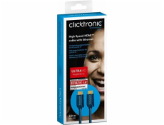 ClickTronic HQ OFC kabel HDMI High Speed s Ethernetem, zlacené, 4K@60Hz, 2m