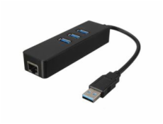 Akyga Hub USB 3.0 3-porty + RJ45