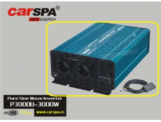 Napěťový měnič Carspa P3000U-24 24V/230V+USB 3000W, čistá sinusovka